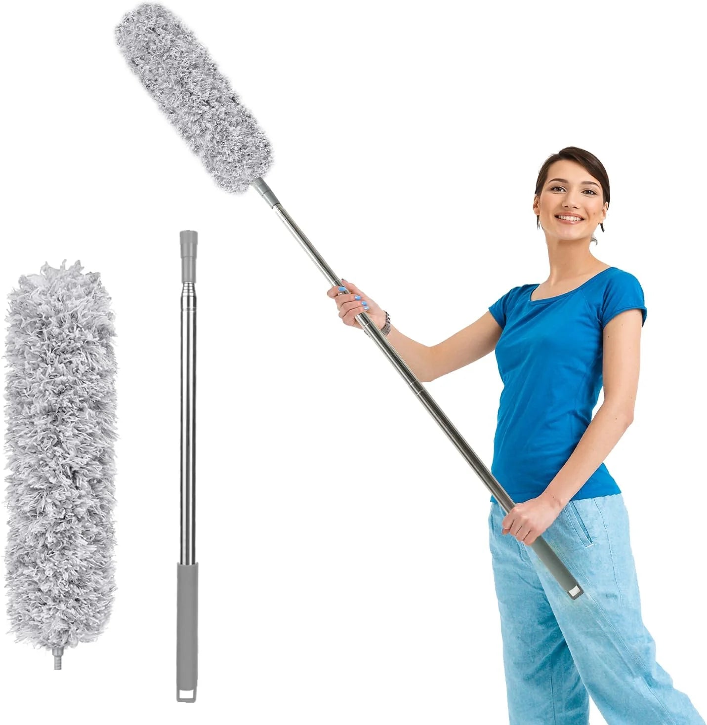 Extendable Microfiber Duster Pole