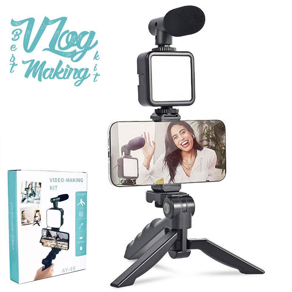 Smartphone Vlogging Kit With Tripod Phone Holder