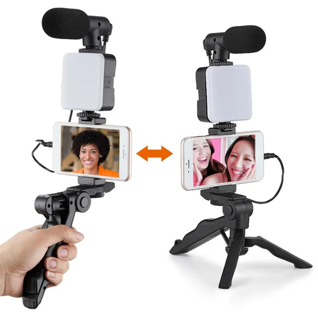 Smartphone Vlogging Kit With Tripod Phone Holder